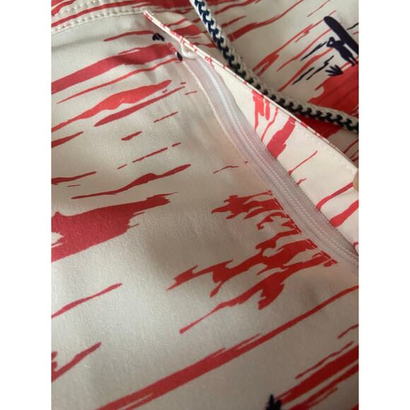 JOHNNIE-O White/Red Tropical Beach Theme Swim Shorts sz S - Picture 3 of 12